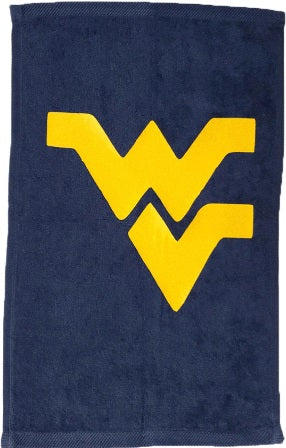 West Virginia University Mountaineers Navy Rally Towel Yellow Vinyl Logo 11" x 18" Football