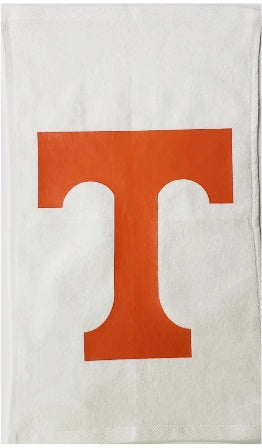 University of Tennessee Volunteers VOLS White Rally Towel Orange Vinyl Logo 11" x 18" 100% Cotton