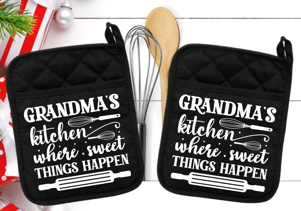 Grandmas kitchen where sweet thing happen Pocket Pot Holders Oven Mitt Hot Pad SVG0101