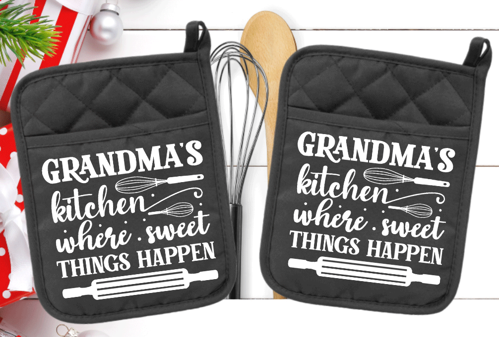 Grandmas kitchen where sweet thing happen Pocket Pot Holders Oven Mitt Hot Pad SVG0101