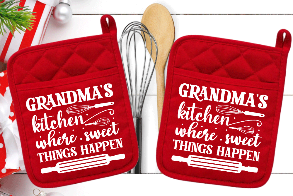 Grandmas kitchen where sweet thing happen Pocket Pot Holders Oven Mitt Hot Pad SVG0101