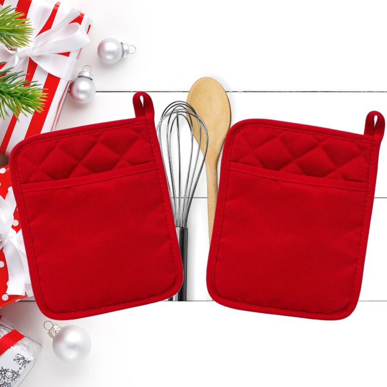 This Kitchen is Seasoned With Love Mom's Kitchen Heart Of The Home 3-Piece Tea Towel & Pot Holders Set Gift Choose Colors
