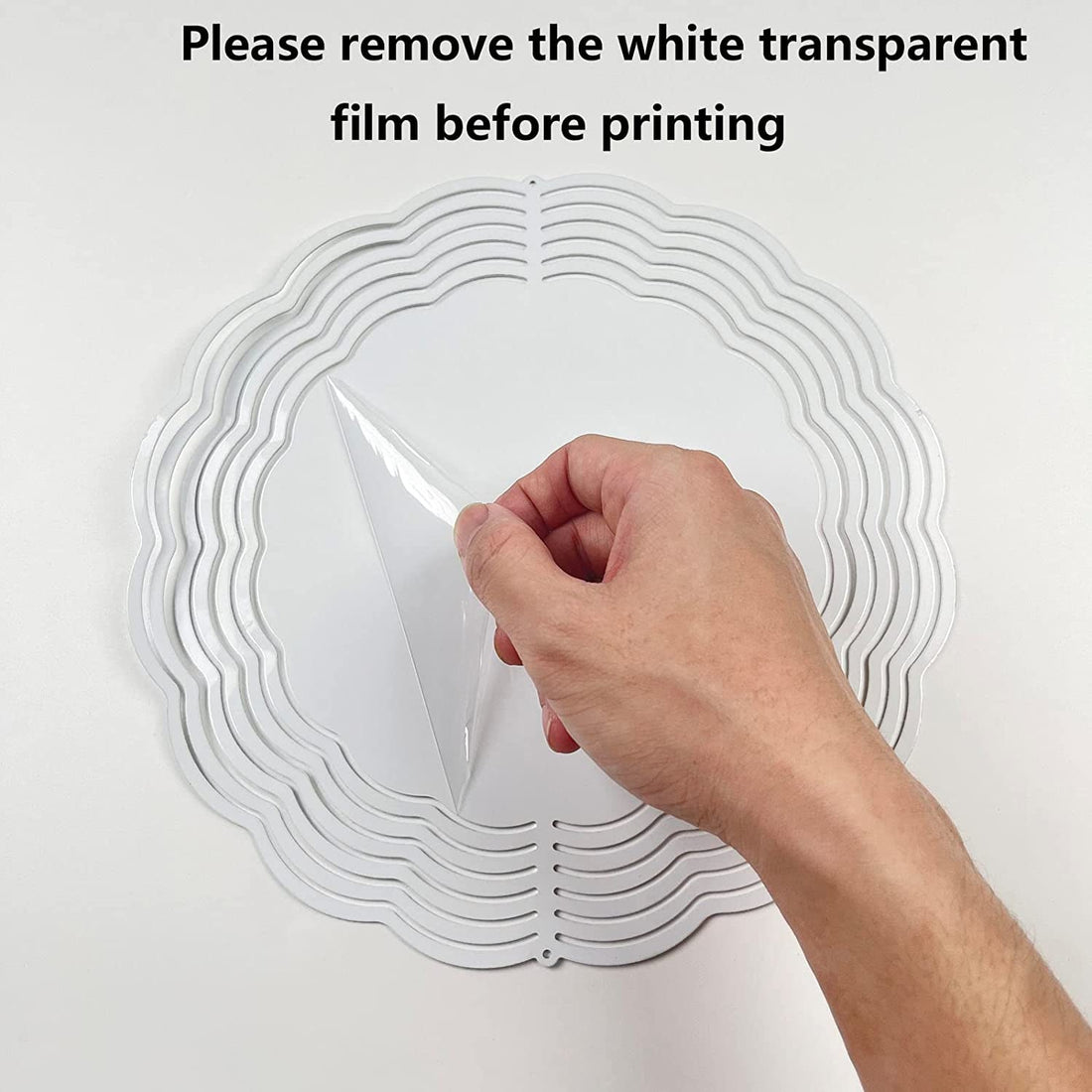 Wholesale - 6 Pack - 10x10 inch Double Sided Round Flower Shaped Sublimation Wind Spinner Blanks w/Hooks