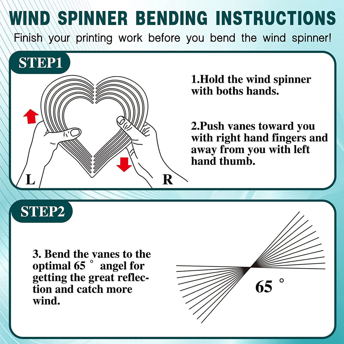 Wholesale - 3 Pack - 10x10 inch Double Sided Heart Shaped Sublimation Wind Spinner Blanks w/Hooks
