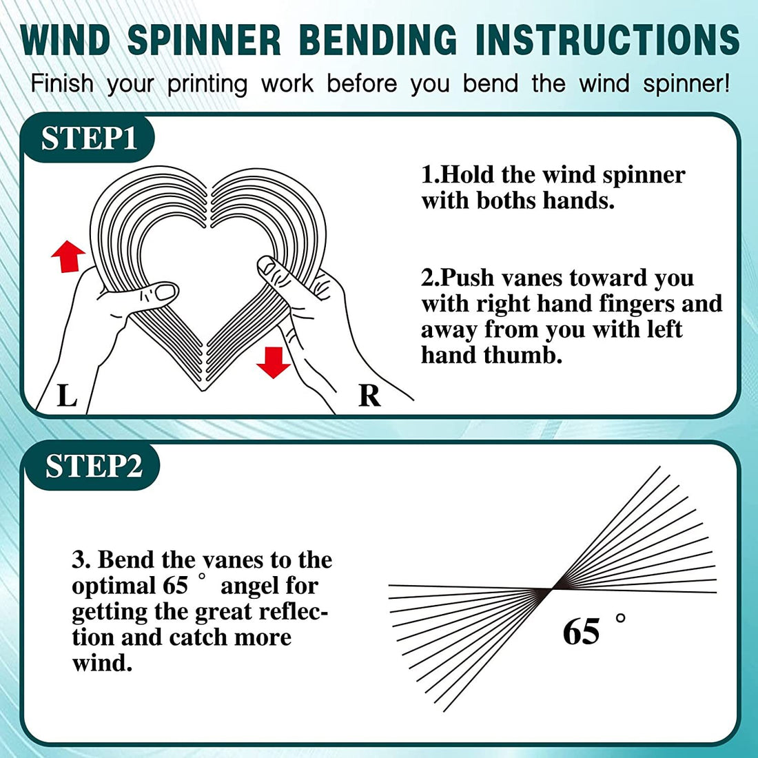Wholesale - 3 Pack - 10x10 inch Double Sided Heart Shaped Sublimation Wind Spinner Blanks w/Hooks