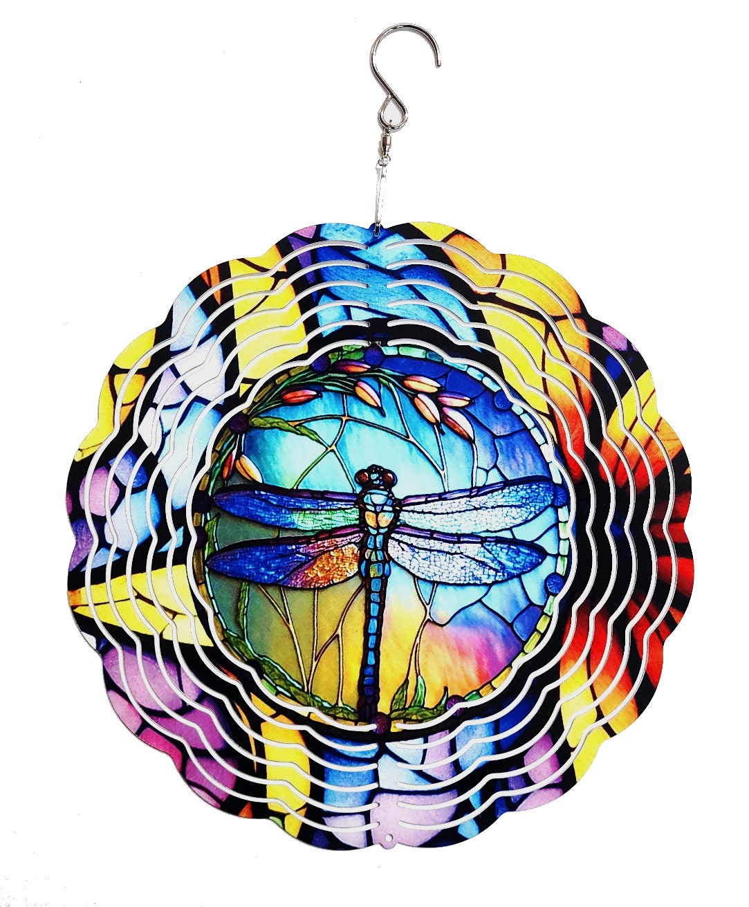 Wholesale - 12 Pack - 10x10 inch Double Sided Round Flower Shaped Sublimation Wind Spinner Blanks w/Hooks